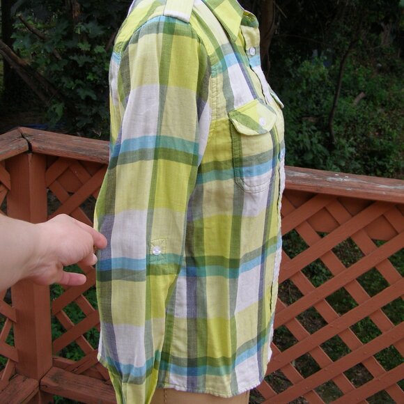 NEW size M 6-8 COASTAL brand Cotton flannel Buttondown shirt - Picture 3 of 9